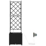 vidaXL Pots de jardin Noir 40 x 40 x 142 cm Acier