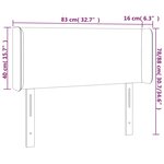 vidaXL Tête de lit avec oreilles Crème 83x16x78/88 cm Tissu