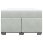 vidaXL Sommier à lattes de lit et matelas Gris clair 120x200cm Velours