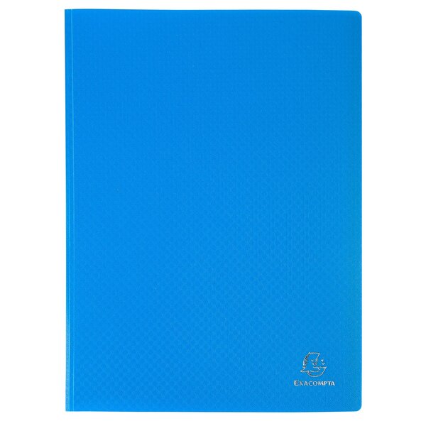 Protège-documents En Polypropylène 5/10e Opak Pochettes Cristal 40 Vues - A4 - Bleu Clair - X 20 - Exacompta