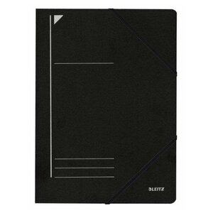 Chemise à élastique format A4 carton robuste Noir LEITZ