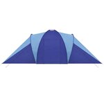 Vidaxl tente de camping pour 6 personnes bleu marine/bleu clair