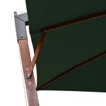 vidaXL Parasol  300 x 300 cm Poteau en bois Vert