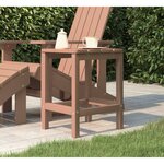 Vidaxl table de jardin adirondack marron 38x38x46 cm pehd