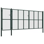Vidaxl portail de jardin acier 500 x 175 cm vert