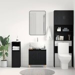 vidaXL Meuble de Lavabo de Salle de Bain Chêne noir 58 x 33 x 60 cm