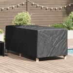 vidaXL Housse de Transat Uni Noir 205 x 100 x 70 cm tissu