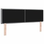 vidaXL Tête de lit LED avec tête de lit Gris clair 160 cm Polyester