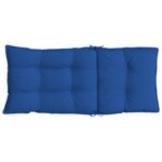 vidaXL Coussins de chaise à dossier haut lot de 6 bleu royal