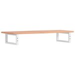 vidaXL Étagère de vasque murale acier et bois de chêne massif