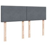 vidaXL Cadre de lit ottoman avec matelas gris foncé 140x190 cm velours