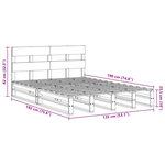 vidaXL Cadre de lit sans matelas blanc 135x190 cm bois de pin massif