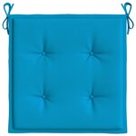 vidaXL Coussins de chaise jardin lot de 4 bleu 50x50x4 cm tissu oxford