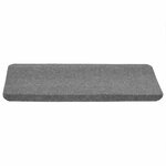 vidaXL Tapis d'escalier auto-adhésifs 30 Pièces gris 65x24 5x3 5 cm