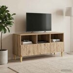 vidaXL Meuble TV 102 x 34 5 x 50 cm Chêne artisanal Bois d'ingénierie