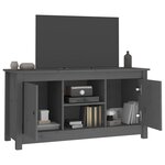 vidaXL Meuble TV Gris 103x36 5x52 cm Bois de pin massif