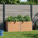 vidaXL Jardinière surélevée Marron 250 x 100 x 91 cm WPC et Aluminium