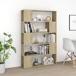 vidaXL Bibliothèque/Séparateur de pièce Chêne sonoma Bois d'ingénierie