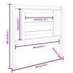 vidaXL Tête de lit Gris 96x4x100 cm Bois massif de pin