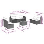 vidaXL Salon de jardin avec coussins 8Pièces mélange beige résine tressée
