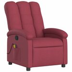 vidaXL Fauteuil de massage inclinable Rouge bordeaux Tissu