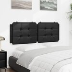 vidaXL Coussin de tête de lit Zadar noir 140 cm similicuir