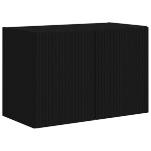 vidaXL Meuble TV mural Noir 59 5 x 31 x 40 cm Bois d'ingénierie
