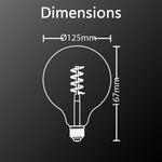 Ampoule led g125  culot e27  4w cons. (28w eq.)  lumière blanc chaud