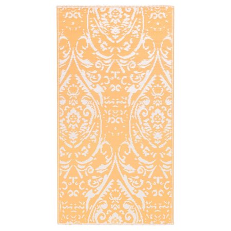 vidaXL Tapis d'extérieur Orange et blanc 160x230 cm PP