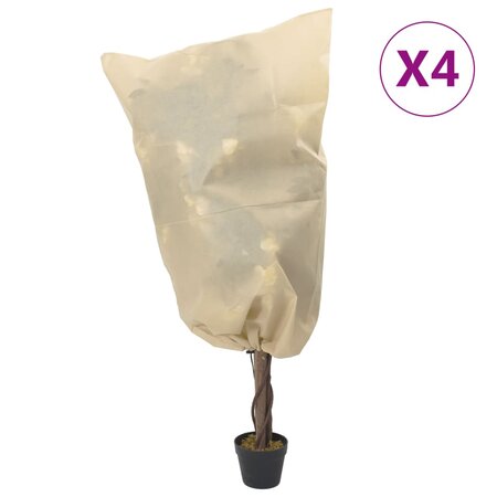 vidaXL Housses de protection pour plantes avec cordon de serrage 4 Pièces