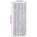 vidaXL Moustiquaire Gris et blanc 56 x 185 cm Chenille
