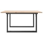 vidaXL Table basse cadre en O 80x80x45 cm bois de pin massif et acier