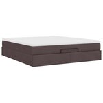 VidaXL Cadre de lit ottoman avec matelas marron foncé 180x200 cm tissu