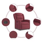 vidaXL Fauteuil inclinable Rouge bordeaux Tissu