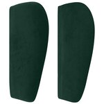 vidaXL Tête de lit avec oreilles Vert foncé 183x23x78/88 cm Velours