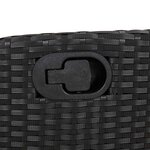 vidaXL Ensemble à manger de jardin 9Pièces coussins noir résine tressée