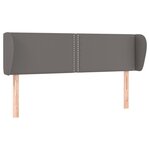 vidaXL Tête de lit avec oreilles Gris 147x23x78/88 cm Similicuir