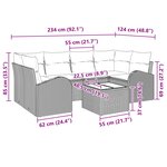 vidaXL Ensemble de canapé de jardin Marron 55 x 55 x 37 cm polyrotin