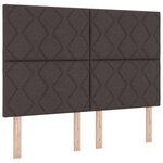vidaXL Tête de lit Marron 160 cm tissu