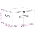 vidaXL Boîte de rangement Tissu intissé 43 x 34 x 23 cm 33 6 L