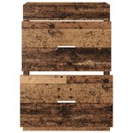 vidaXL Meuble sous lavabo de salle de bain Bois ancien