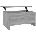 vidaXL Table basse Sonoma gris 80x55 5x41 5 cm Bois d'ingénierie