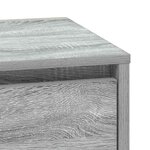vidaXL Meuble de chevet avec lumières LED Gris Sonoma 39x34 5x50 cm