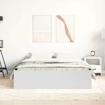 vidaXL Cadre de lit sans matelas blanc 140x200 cm