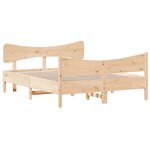 vidaXL Cadre de lit sans matelas 135x190 cm bois de pin massif