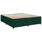 vidaXL Sommier à lattes de lit et matelas Vert foncé 200x200cm Velours