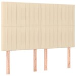 vidaXL Tête de lit à LED Crème 144x5x118/128 cm Tissu