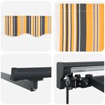 vidaXL Auvent Rétractable Rayure Multicolore 350x250 cm tissu