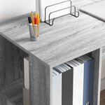 vidaXL Bureau avec Rangement Gris Sonoma 130 x 50 5 x 75 cm