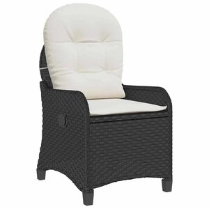 vidaXL Fauteuil inclinable Noir 56 x 66 x 95 cm polyrotin